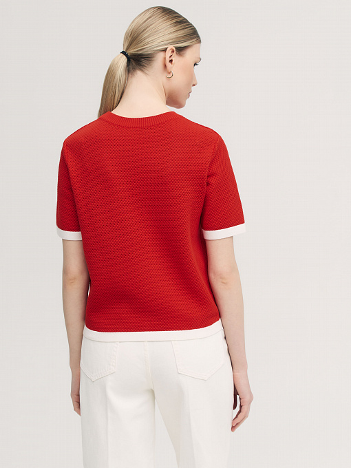 Элмонд джемпер (футболка) трикотажный (красный, 48-50)