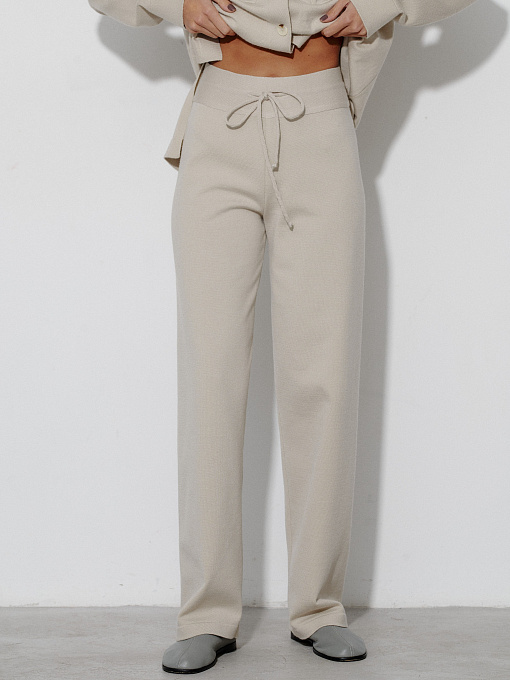 Джемми костюм ( рубашка+брюки ) трикотажный (светло-песочный, 40-42/170-175)