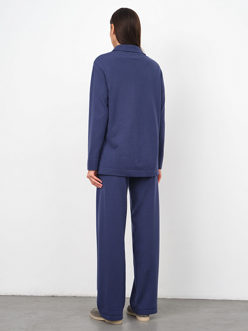 Джемми костюм ( рубашка+брюки ) трикотажный (синий, 40-42/164-170)