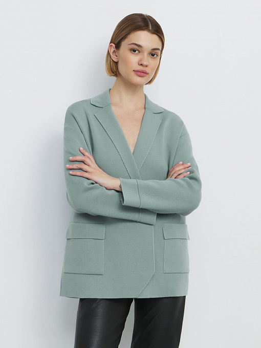 Монако пиджак трикотажный (светло-зеленый/оливковый, 44-46)