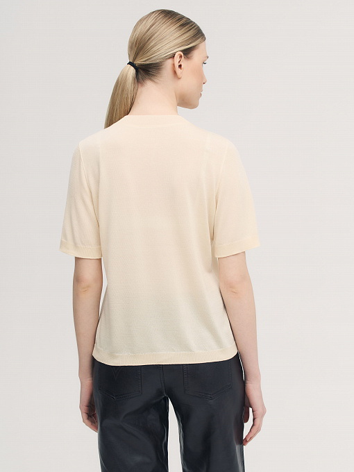 Адель джемпер (футболка) трикотажный (кремовый, 40-42)