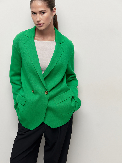 Монако пиджак трикотажный (ярко-зеленый, 44-46)