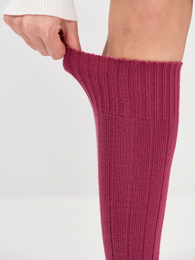 Гольфы трикотажные Степ (брусника, 36-40)